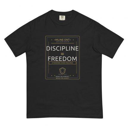Discipline Equals Freedom Tee Printful Actual Shirt Mockup